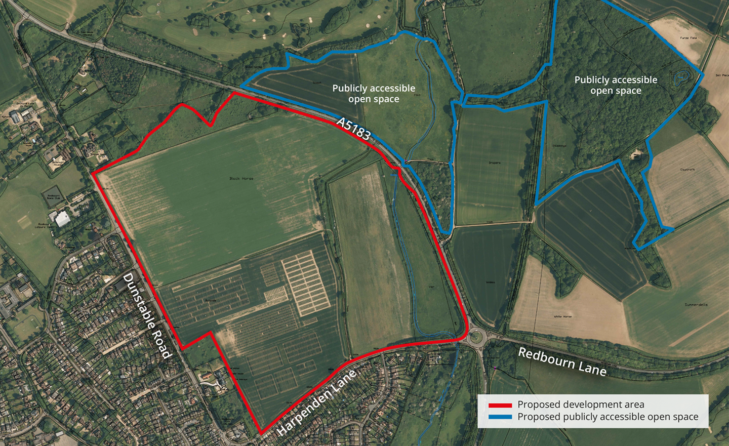 Aerial image of site